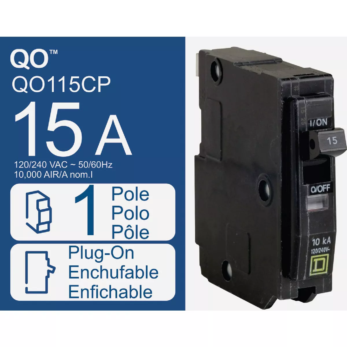 Square D QO 15A Single-Pole Standard Trip Circuit Breaker - photo 5