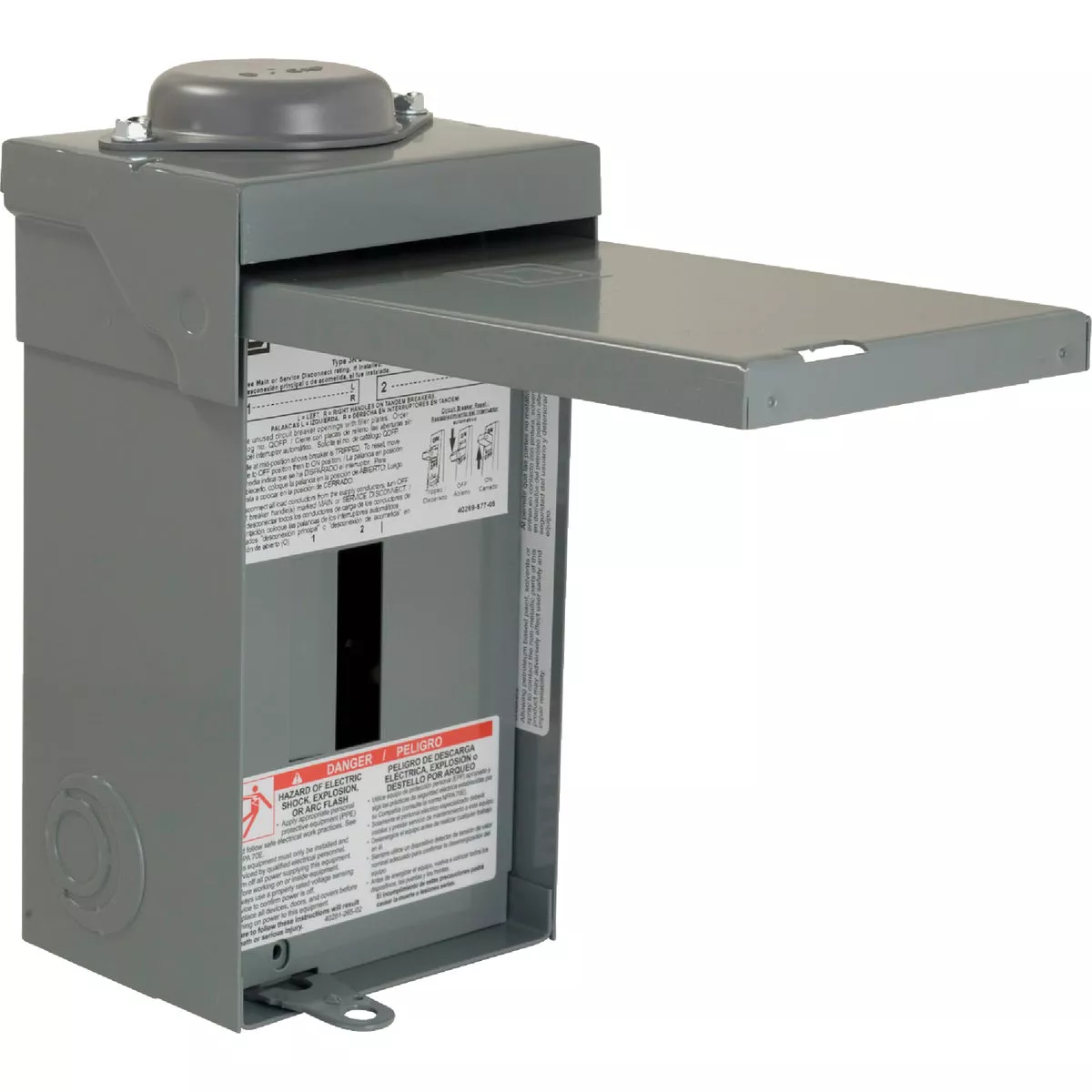 Square D QO 70A 2-Space 4-Circuit Raintight Main Lug Load Center