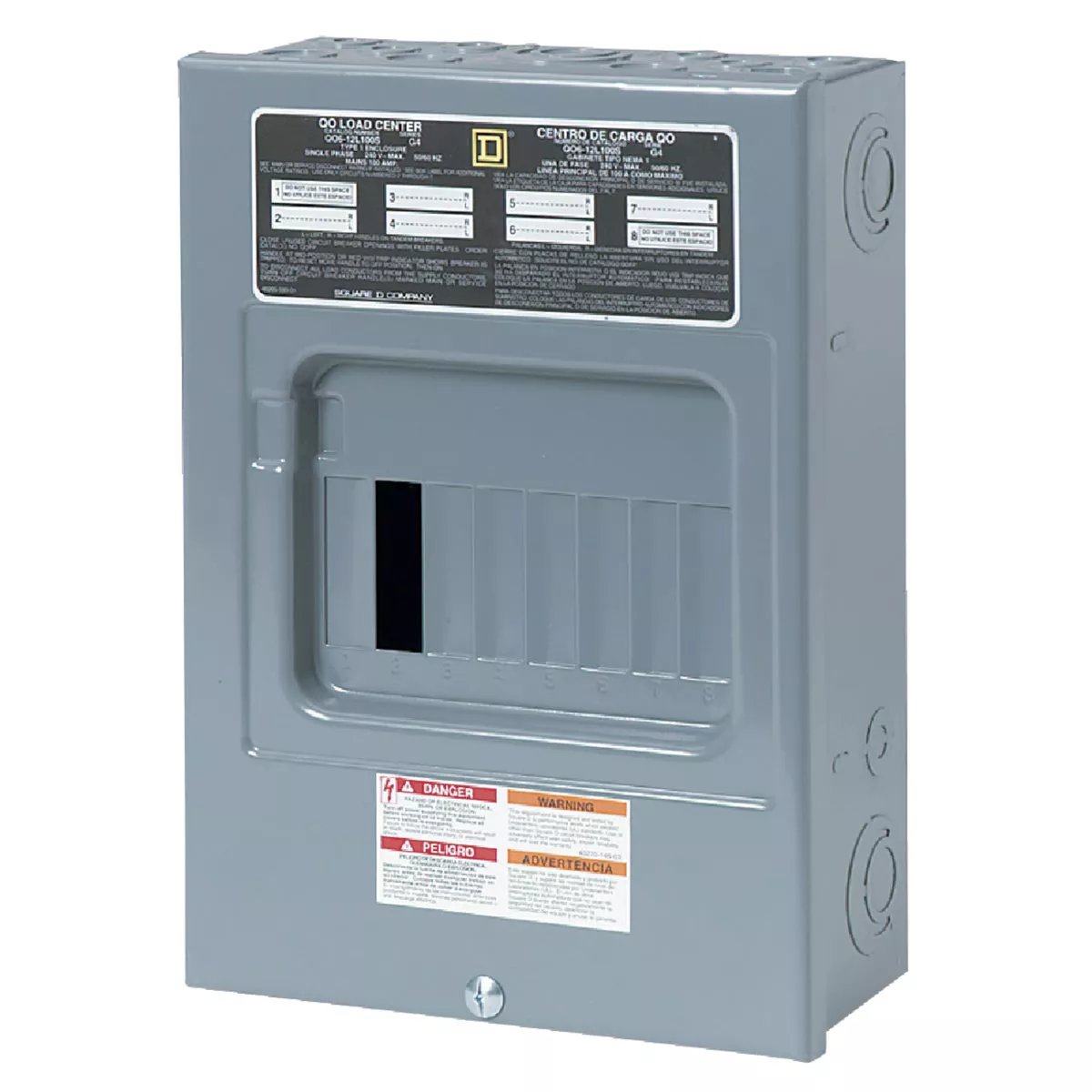 Square D QO 100A 6-Space 12-Circuit Indoor Main Lug Load Center