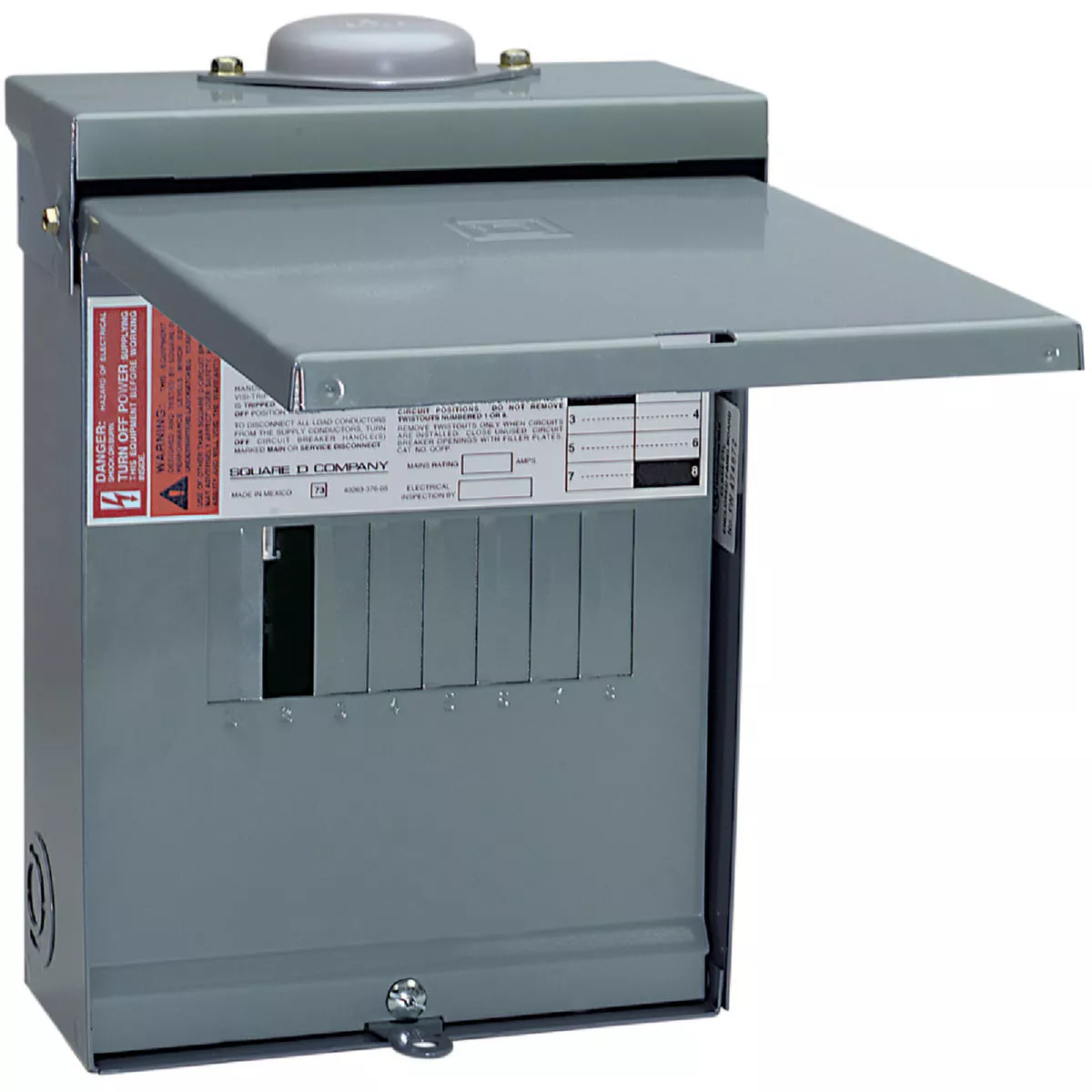 Square D QO 100A 6-Space 12-Circuit Raintight Main Lug Load Center