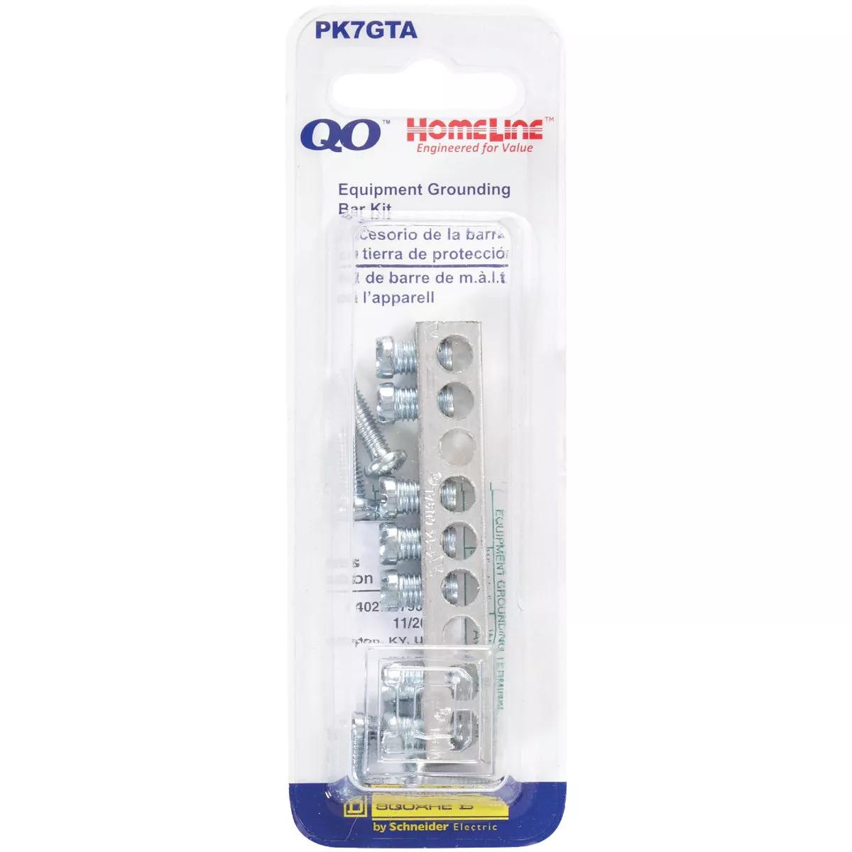 Square D 7-Terminal QO & Homeline Aluminum Ground Bar Kit - photo 2