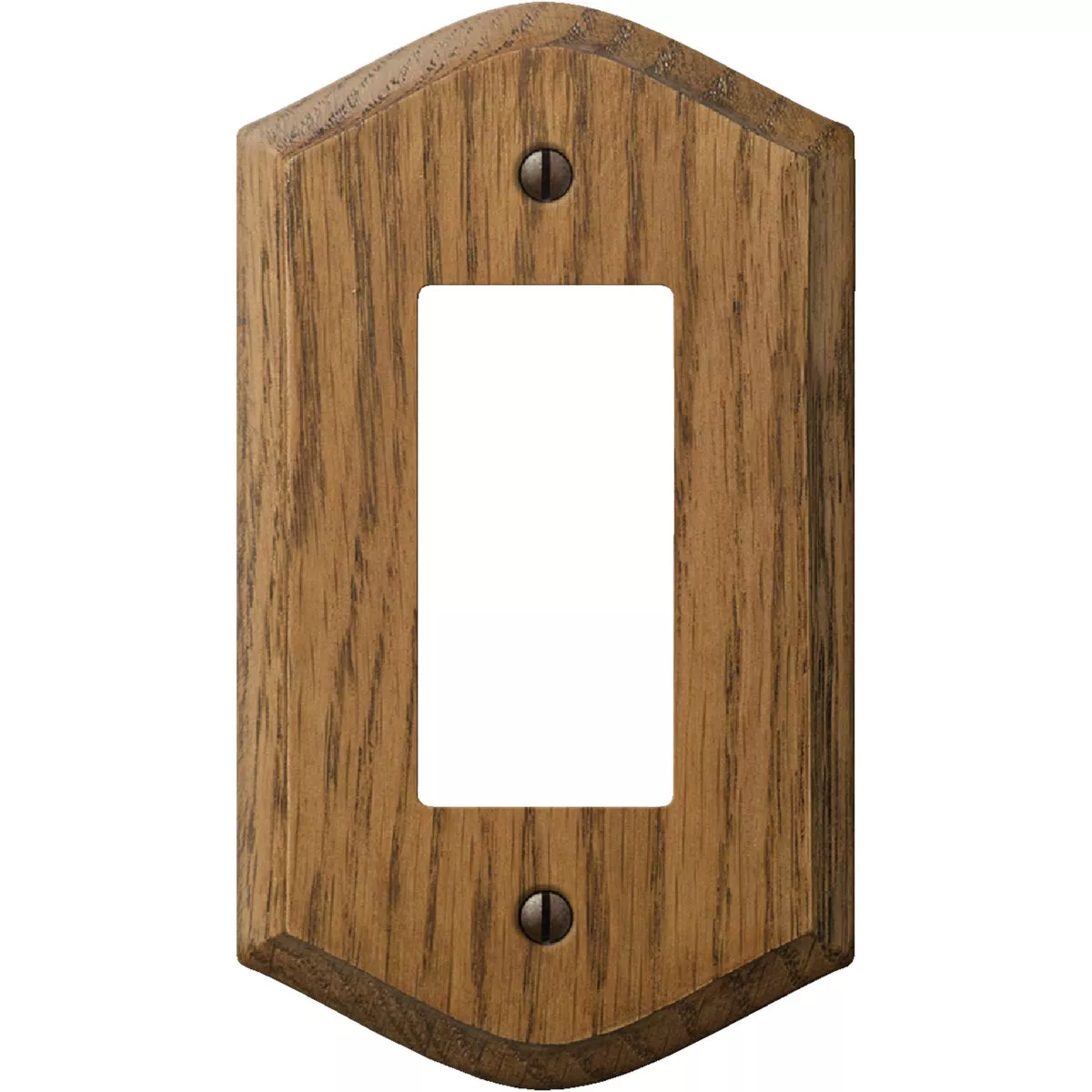 Amerelle 1-Gang Solid Oak Country Rocker Decorator Wall Plate, Medium Oak