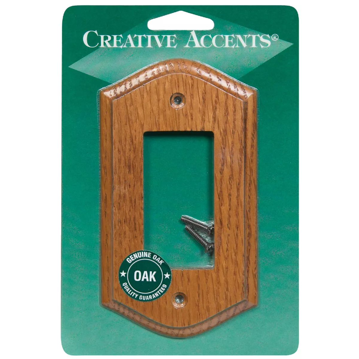 Amerelle 1-Gang Solid Oak Country Rocker Decorator Wall Plate, Medium Oak - photo 2
