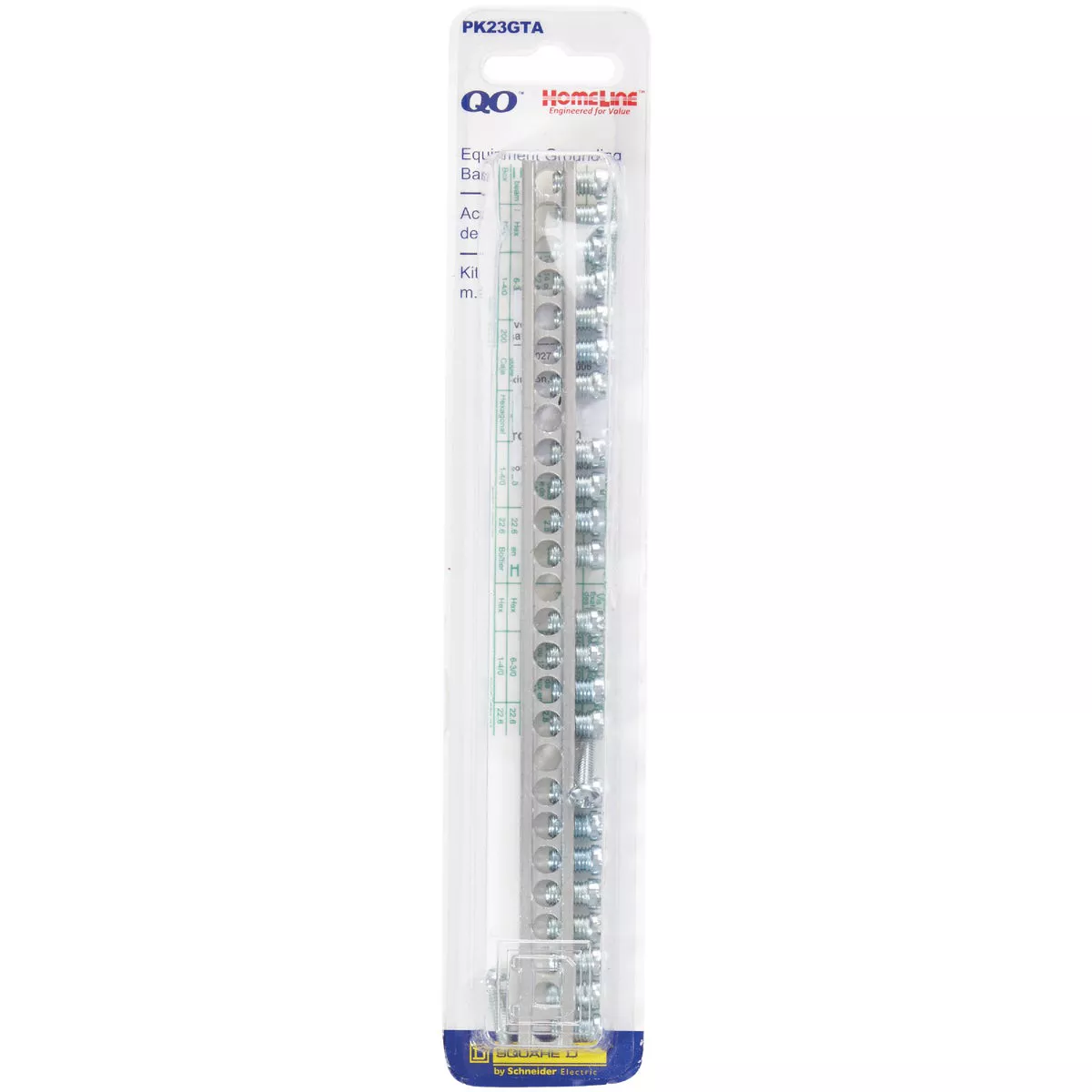 Square D 23-Terminal QO & Homeline Aluminum Ground Bar Kit - photo 2