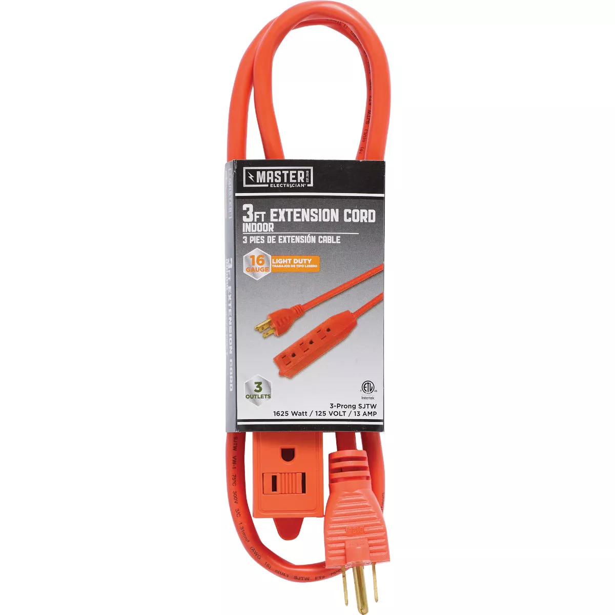 Do it Best 3 Ft. 16/3 Triple Tap Extension Cord