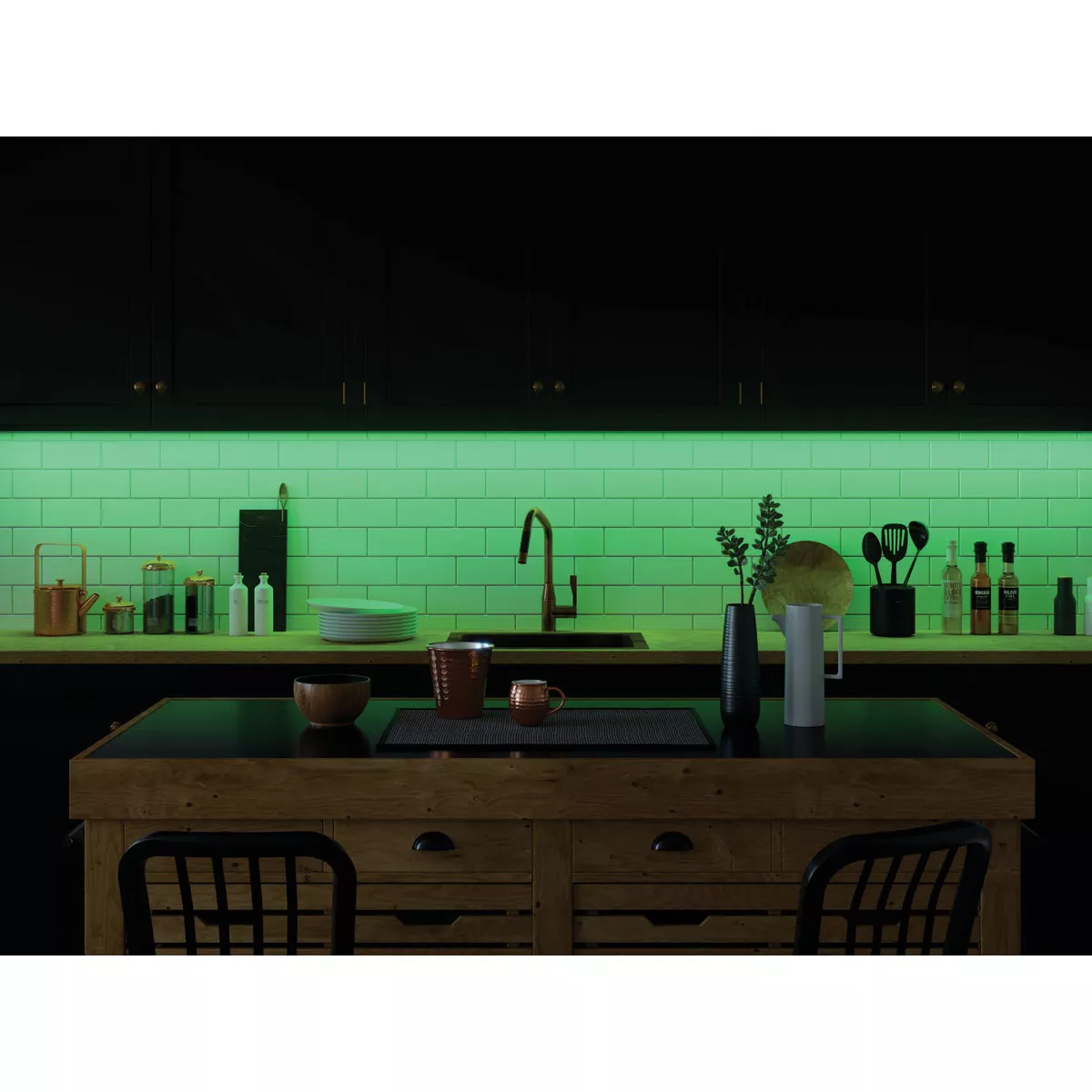 Good Earth Lighting 6 Ft. L. Plug-In Color Changing LED Under Cabinet Tape Light with Remote Control - photo 3