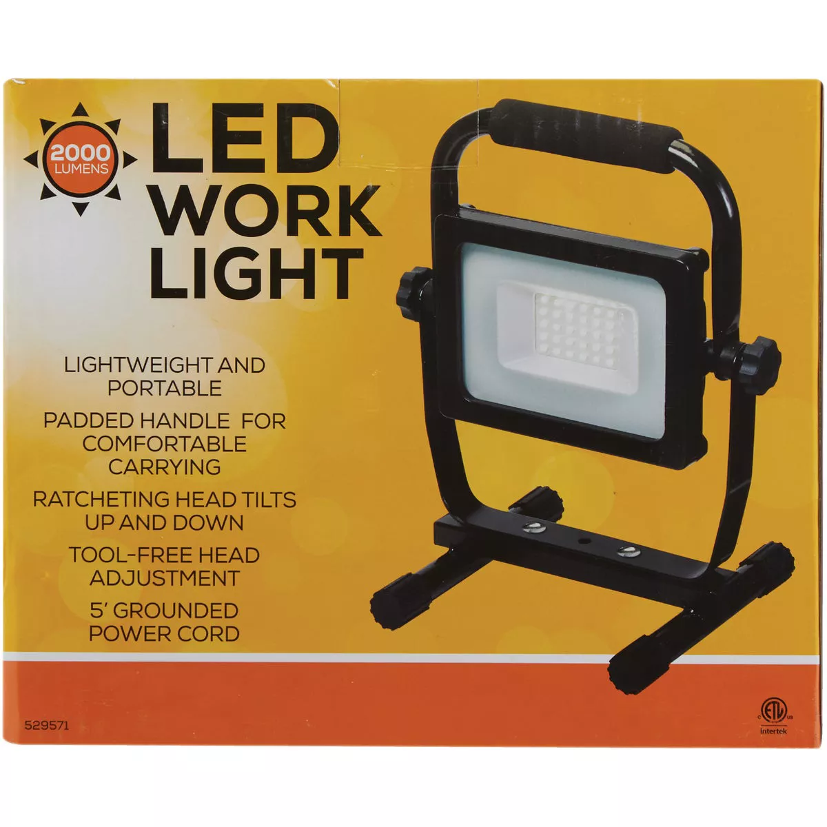 2000 Lm. LED H-Stand Portable Work Light with Power Switch - photo 2