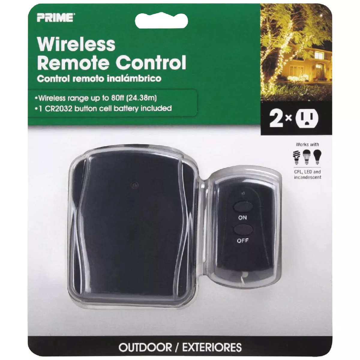 Prime 80 Ft. Black Outdoor Wireless Switch with Remote Control - photo 3