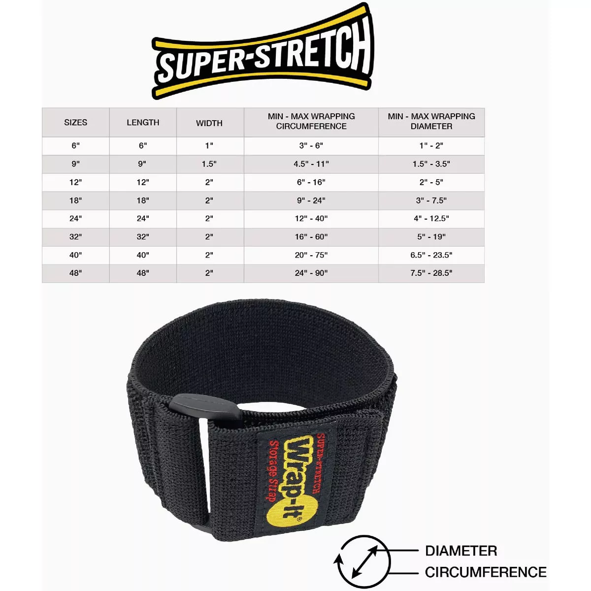 Wrap-It Storage Super-Stretch Assorted Elastic Hook & Loop Cinch Straps (6-Pack) - photo 6