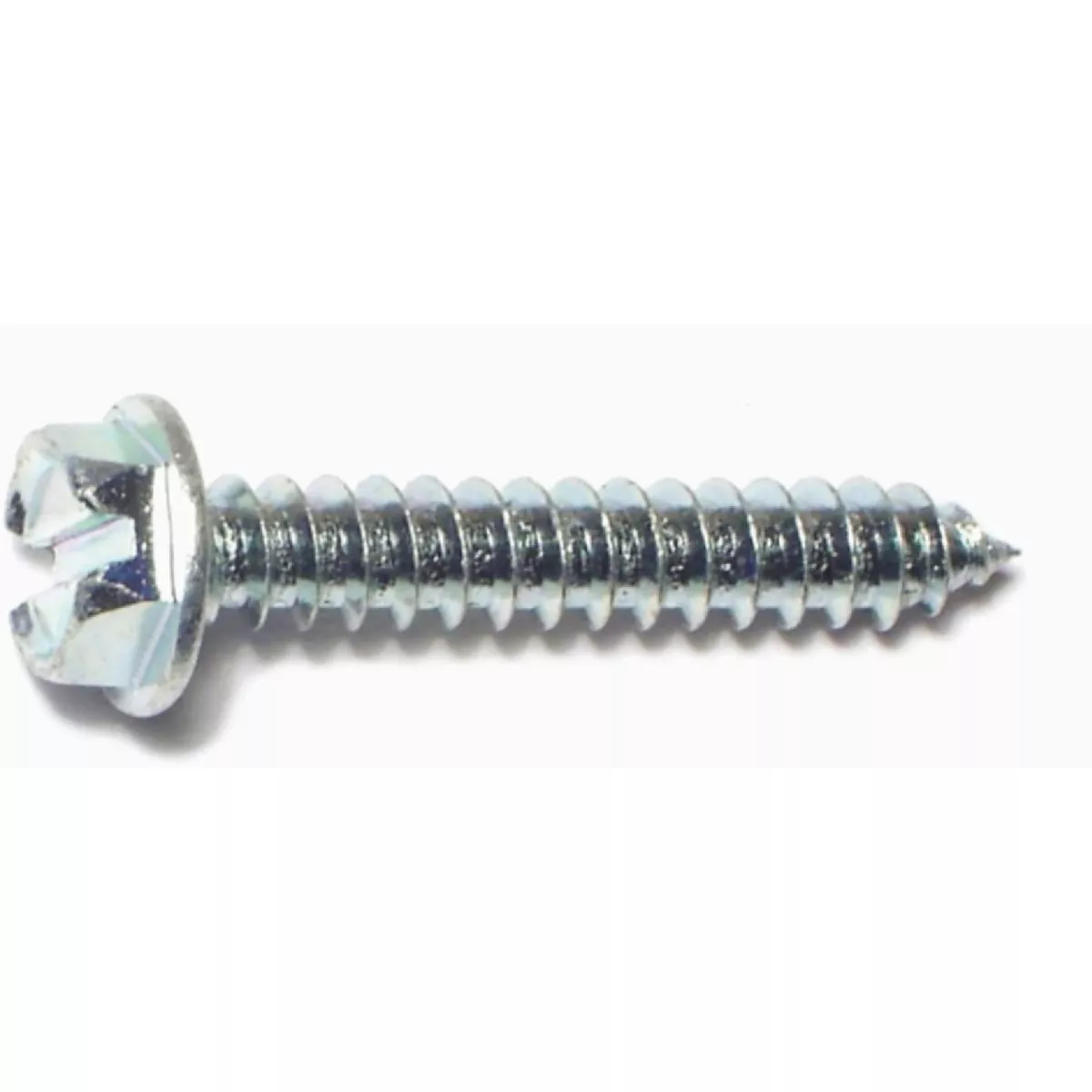 Midwest Fastener #8 x 1 In. Zinc Plated Steel Slotted Hex Washer Head Sheet Metal Screws (100 Ct.)-