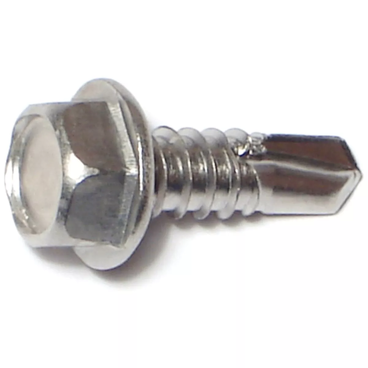 Midwest Fastener #14-14 x 3/4 In. 410 Stainless Steel Hex Washer Head Self-Drilling Screws (12 Ct.)-