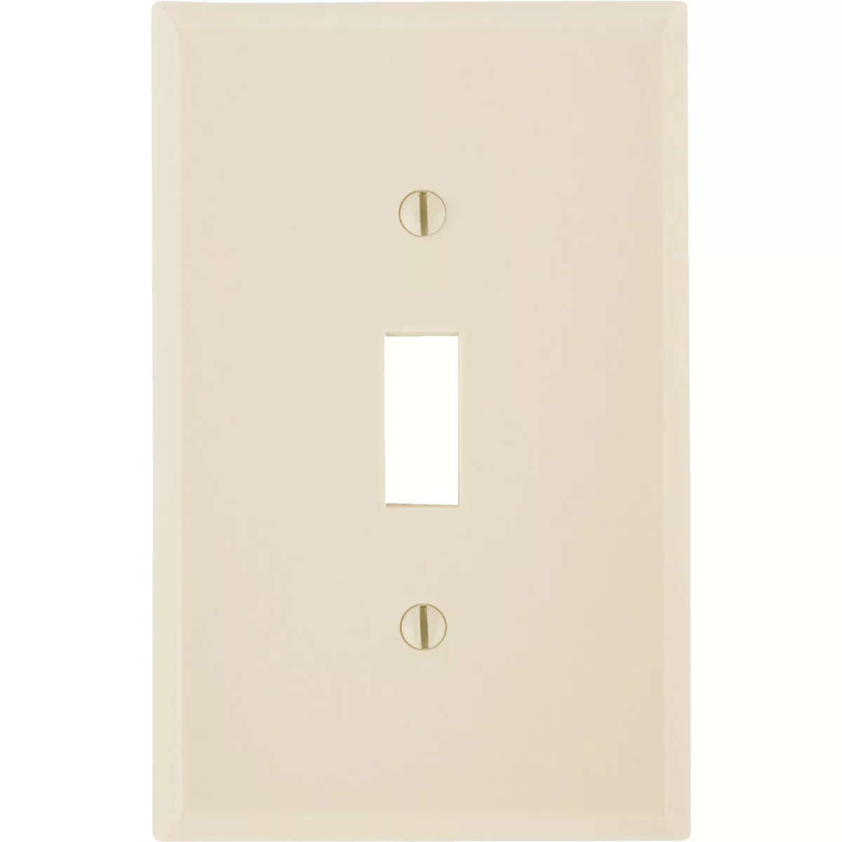 Leviton 1-Gang Smooth Plastic Mid-Way Toggle Switch Wall Plate, Ivory