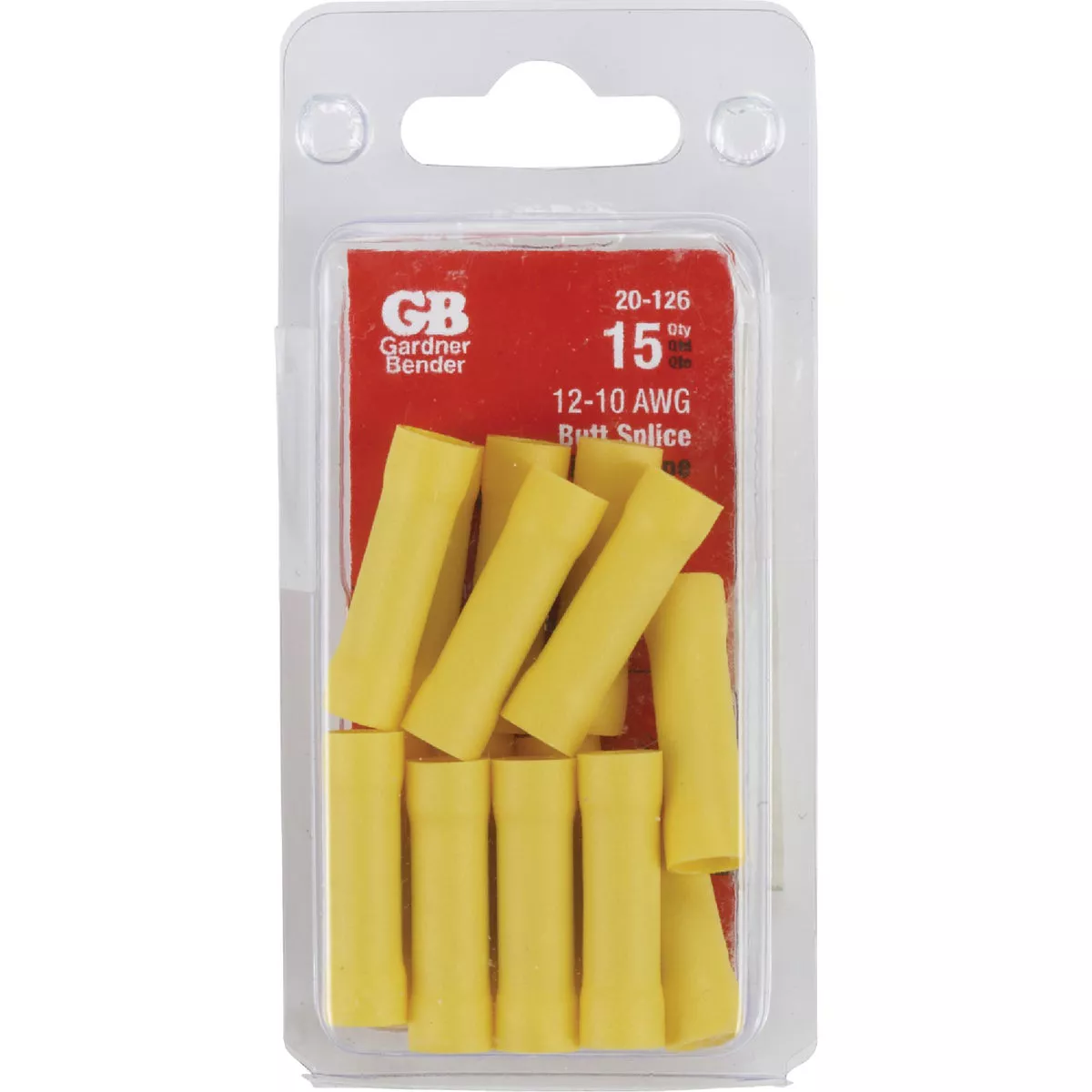 Gardner Bender 12 AWG to 10 AWG Yellow Butt Splice (15-Pack)