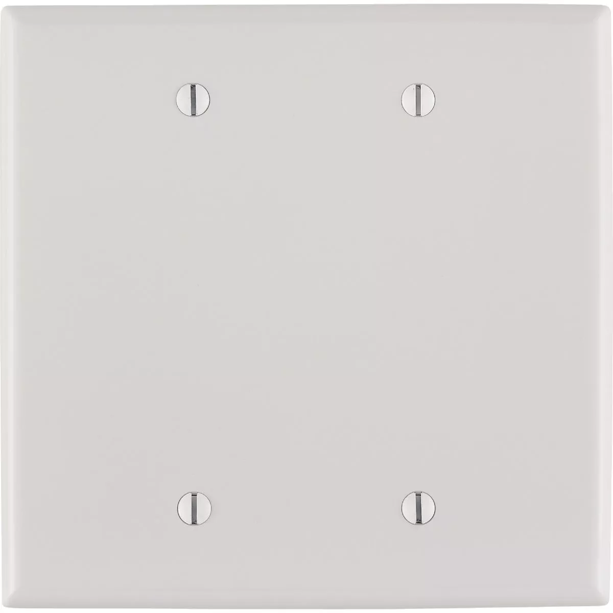 Leviton 2-Gang Mid-Way Thermoplastic Nylon Blank Wall Plate, White