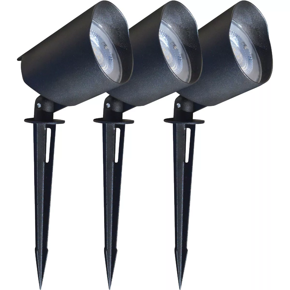 Stonepoint LED Lighting Black Metal 600-Lumen Landscape Stake Light Kit