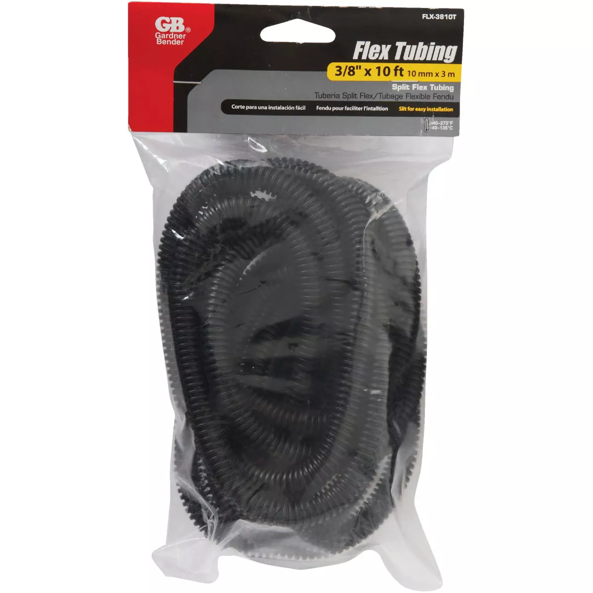 Gardner Bender 3/8 In. Dia. x 10 Ft. L. Polyethylene Black Split Flex Tubing - photo 2