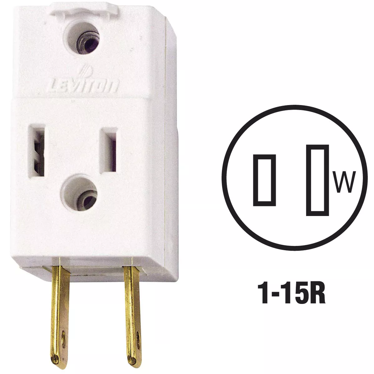Leviton White 15A 3-Outlet Cube Tap