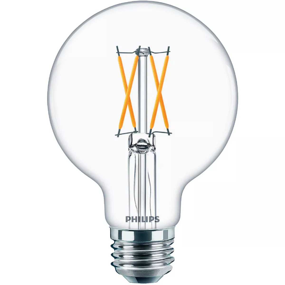 Philips Warm Glow 25W Equivalent Soft White G25 Medium Clear LED Decorative Light Bulb, Title 20 (2-Pack) - photo 3