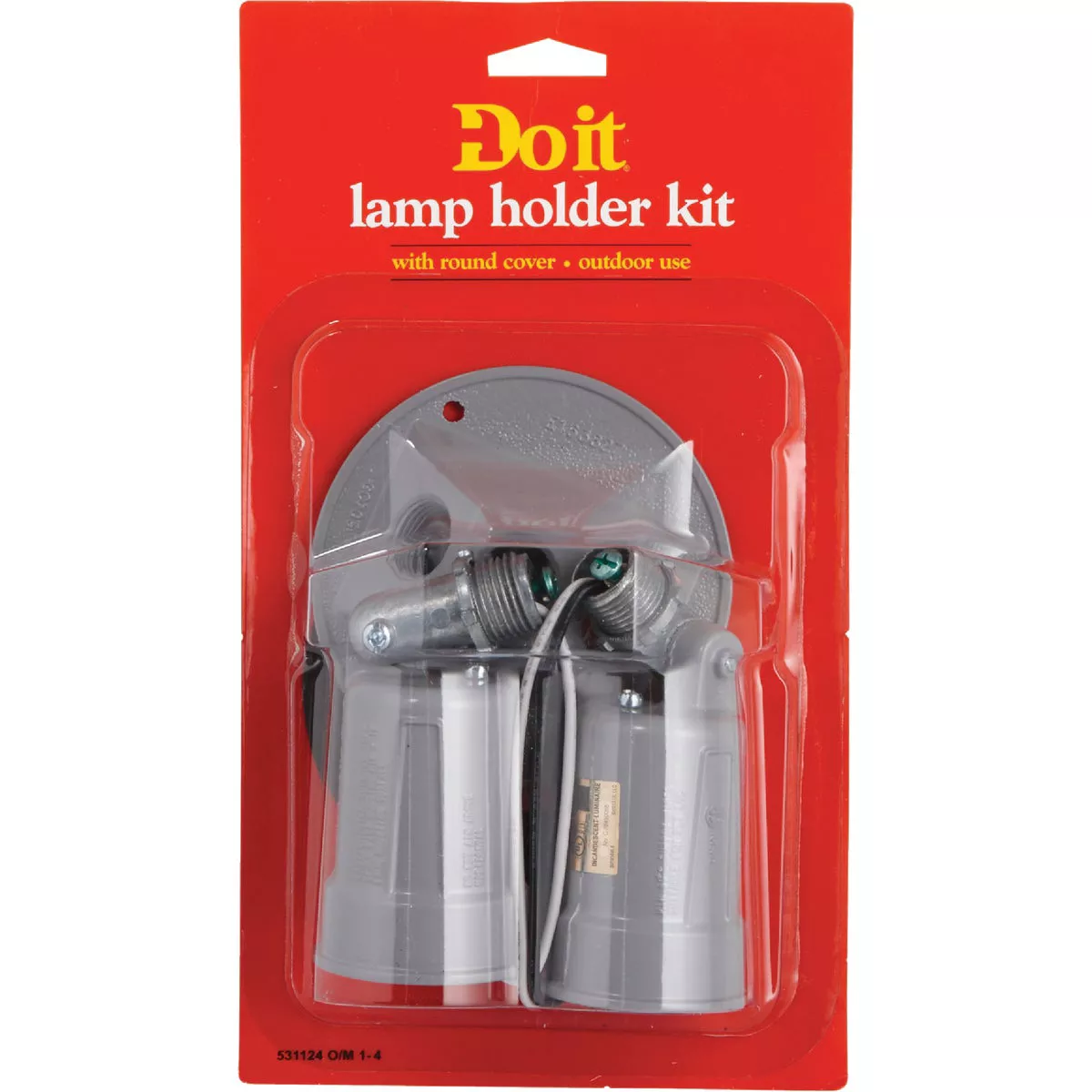 Bell 150W Aluminum Round Double Gray Weatherproof Outdoor Lampholder with Cover, Carded - photo 2