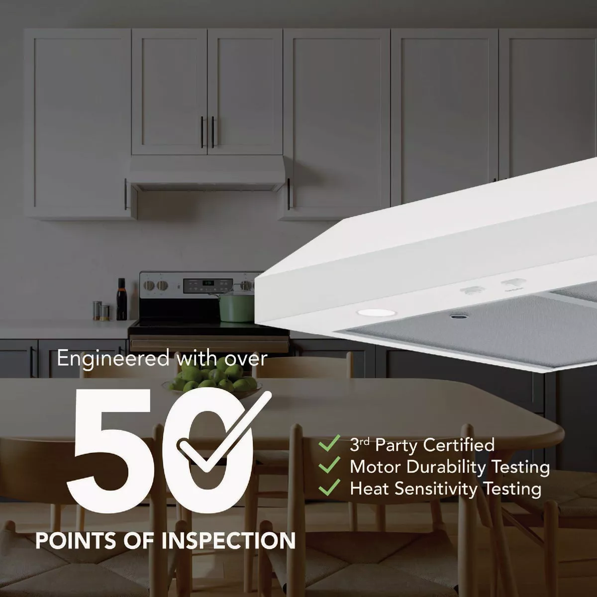 Broan-NuTone Glacier 30 In. White Under Cabinet Range Hood - photo 2