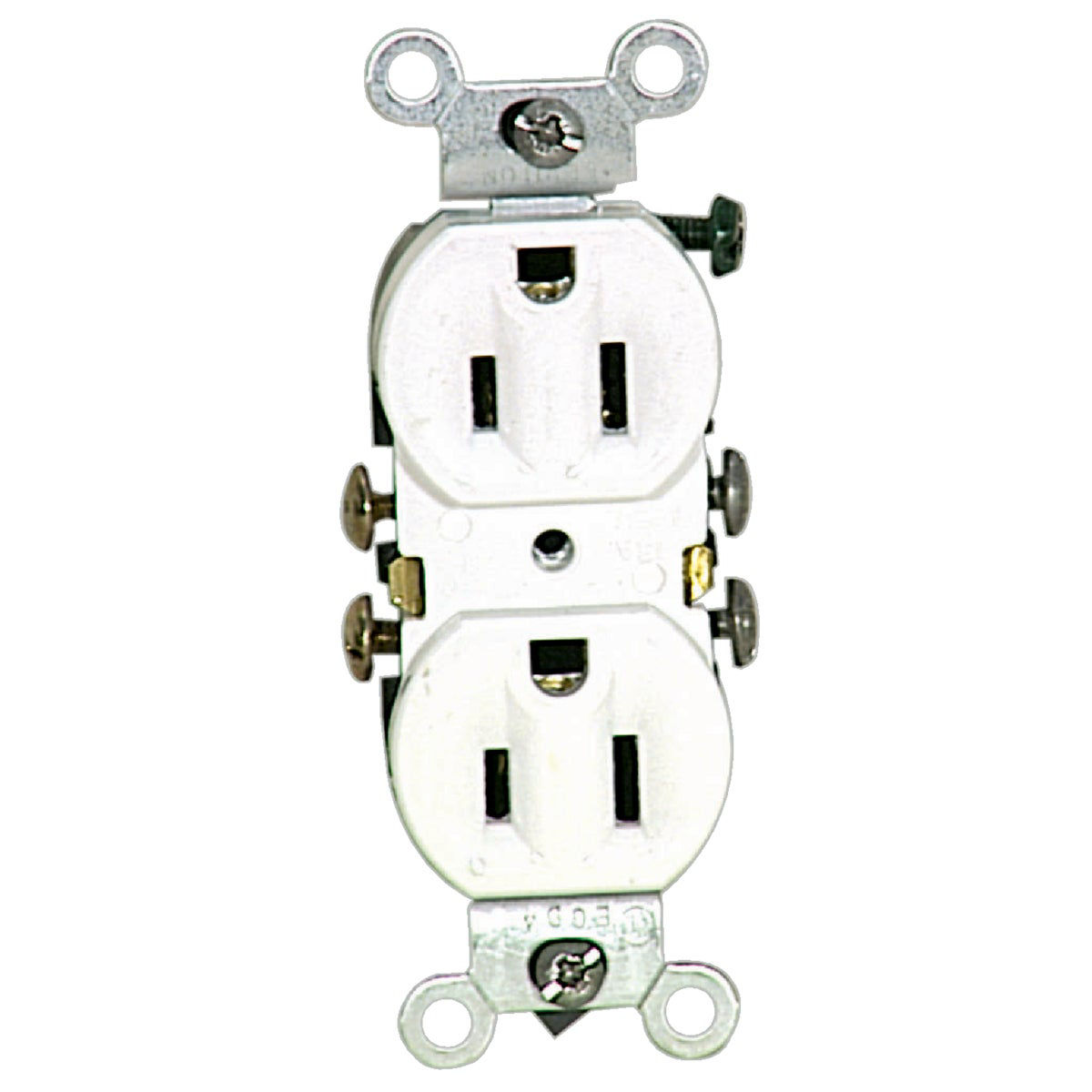 Leviton 15A White Shallow Grounded 5-15R Duplex Outlet | Do it Best