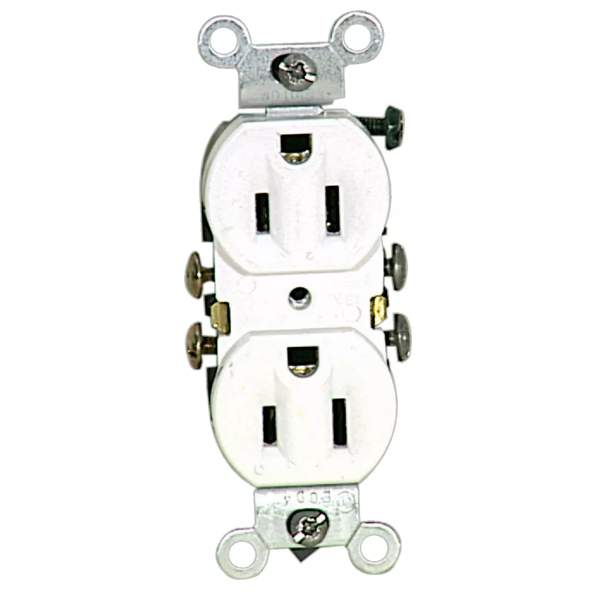 Leviton 15A White Shallow Grounded 5-15R Duplex Outlet - photo 2