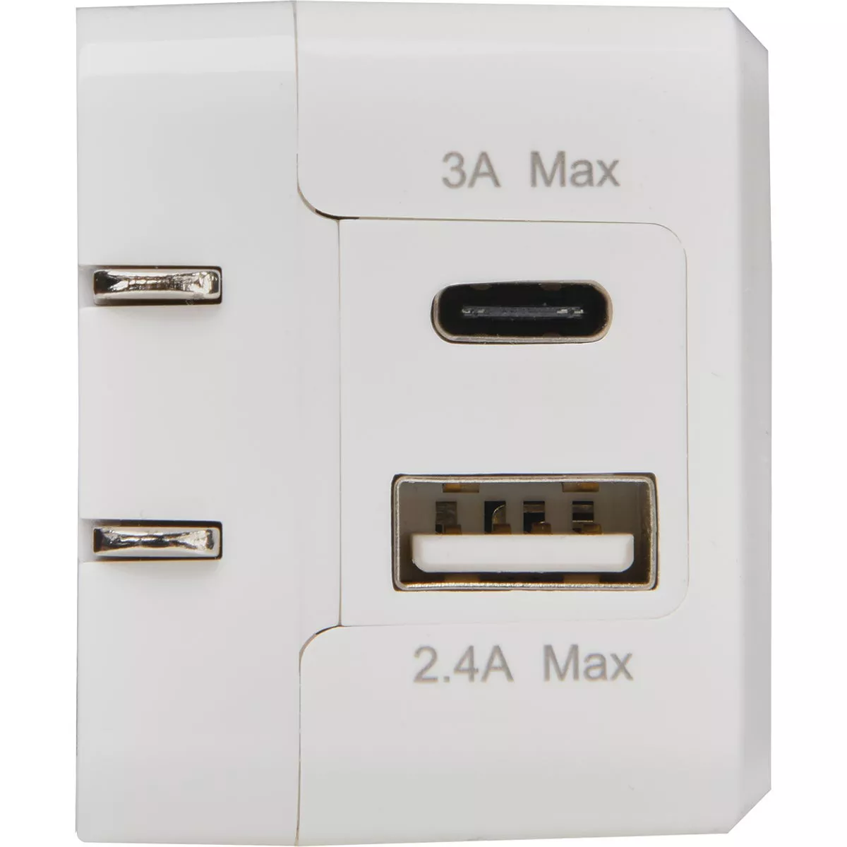 Jensen 1 USB-A & 1 USB-C White Wall Charger - photo 2