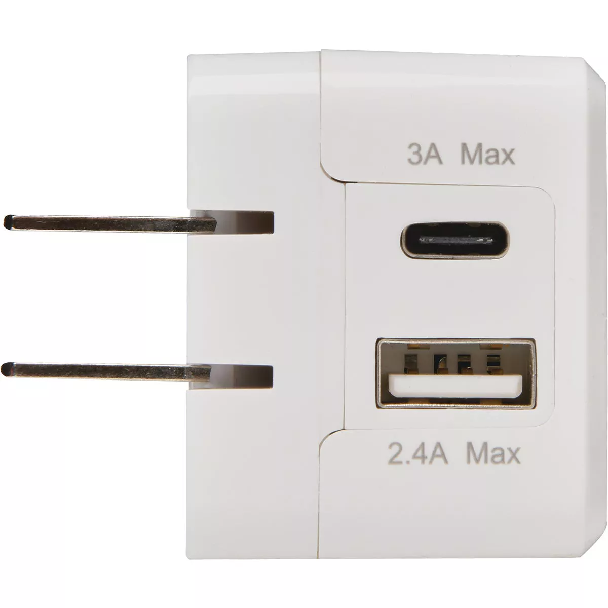 Jensen 1 USB-A & 1 USB-C White Wall Charger - photo 3