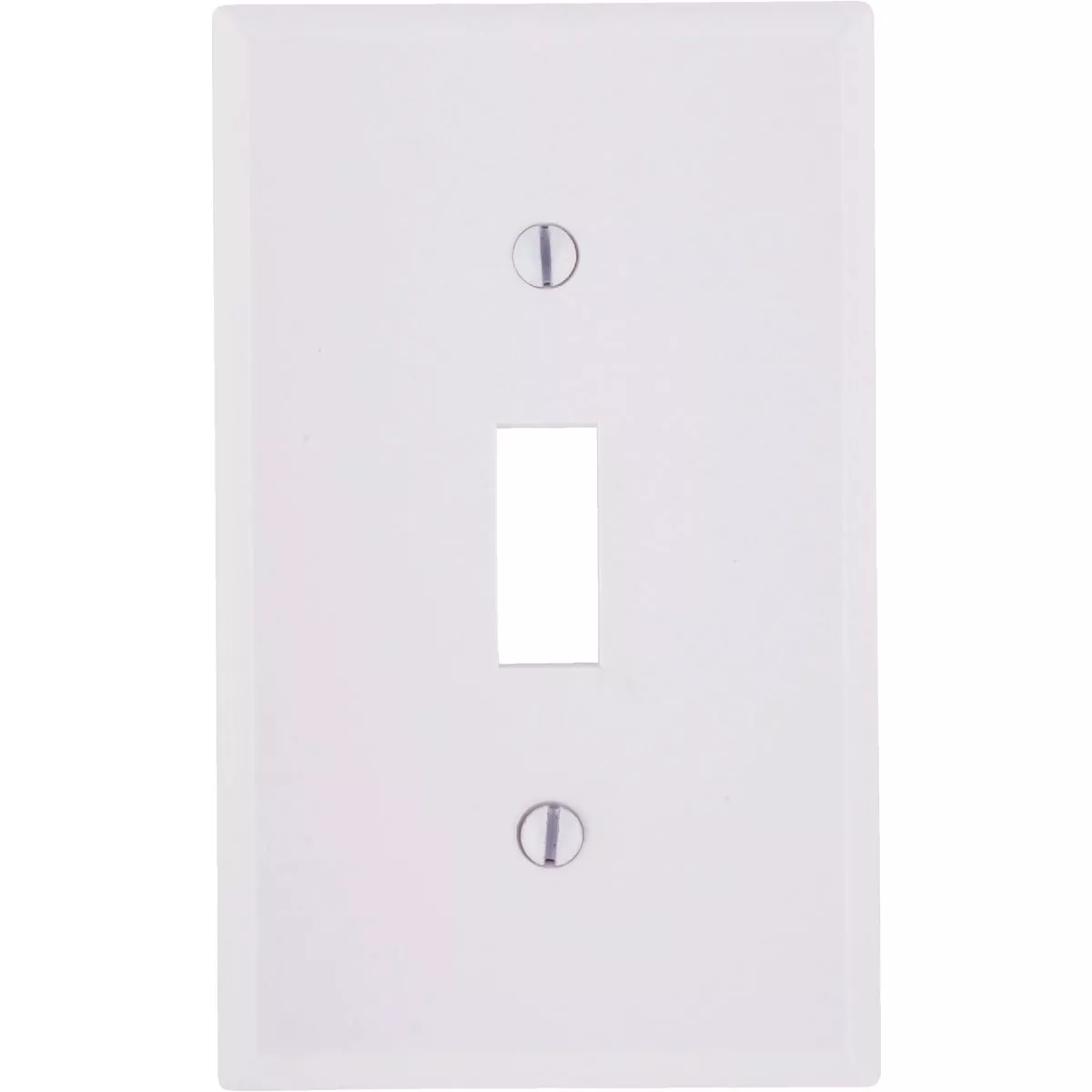 Leviton 1-Gang Plastic Toggle Switch Wall Plate, White