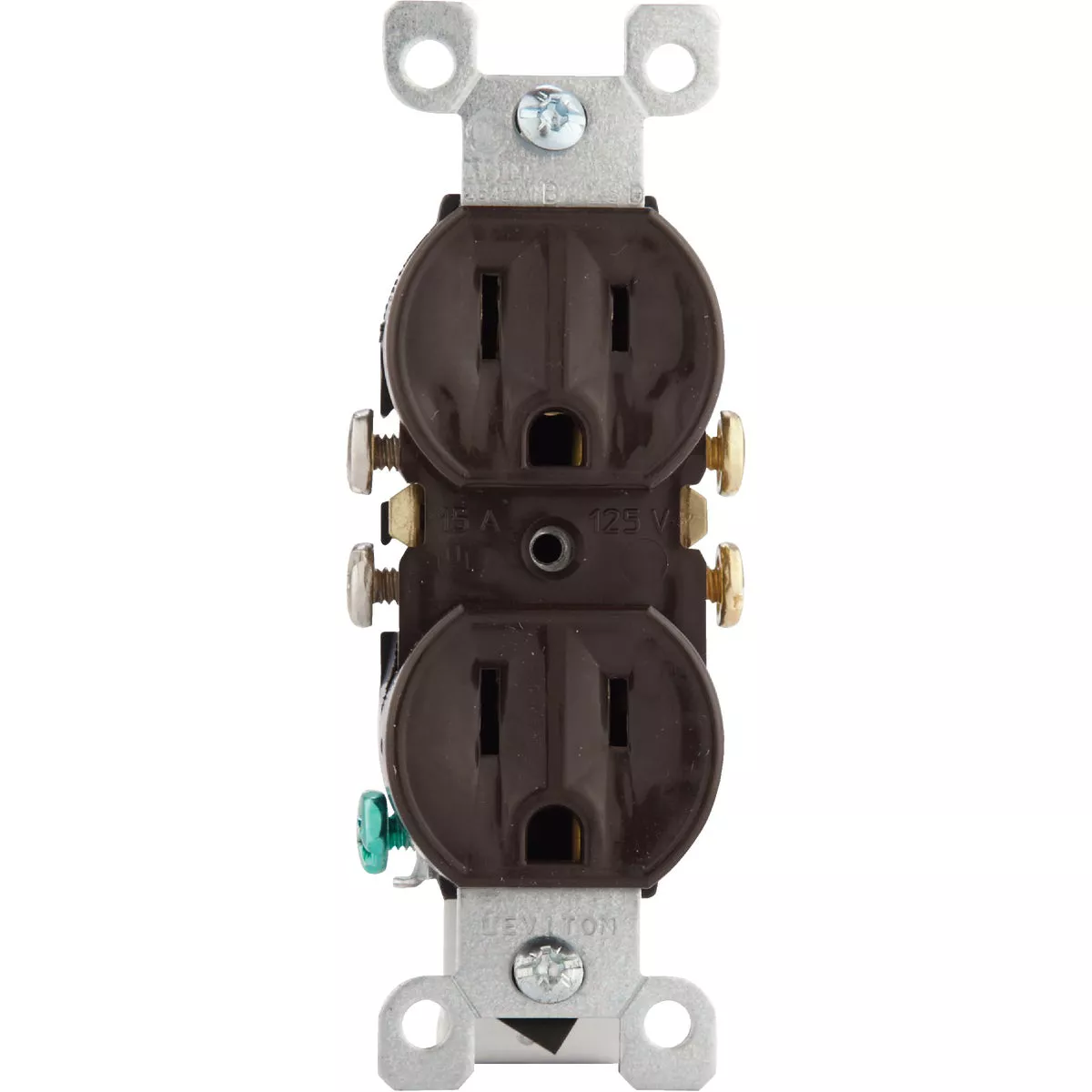 Leviton 15A Brown Shallow Grounded 5-15R Duplex Outlet - photo 2