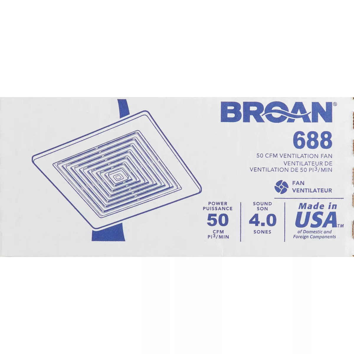 Broan 50 CFM 4.0 Sones 120V Bath Exhaust Fan - photo 3