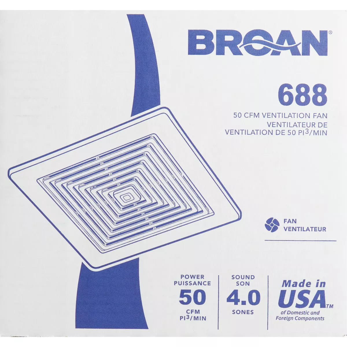Broan 50 CFM 4.0 Sones 120V Bath Exhaust Fan - photo 4