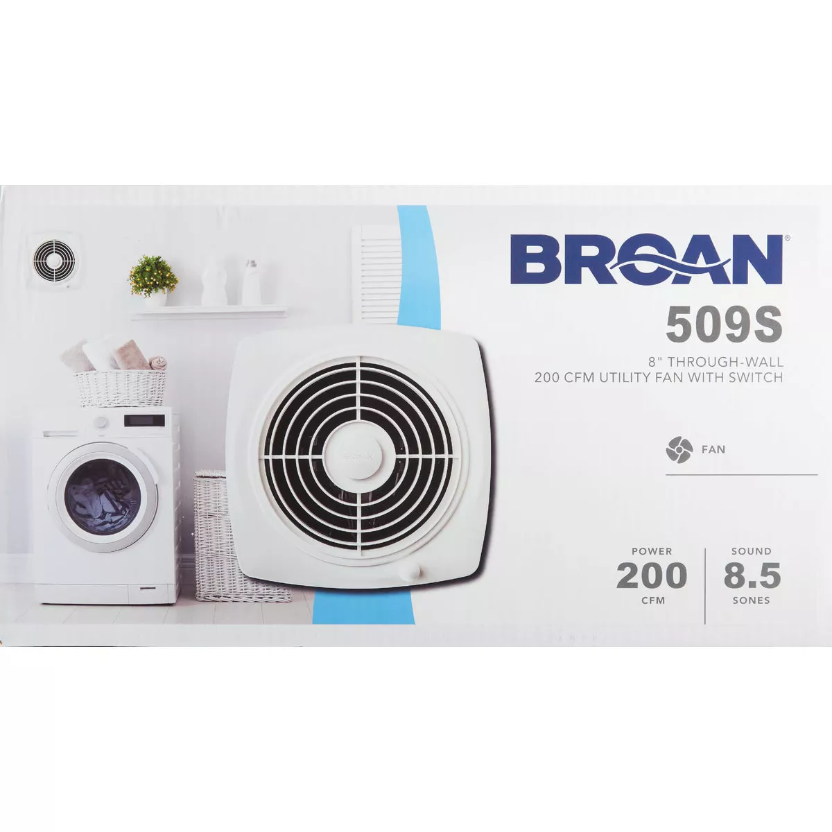 Broan-NuTone 200 CFM 195 Sq. Ft. Coverage Area 8.5 Sones Wall Ventilator - photo 2
