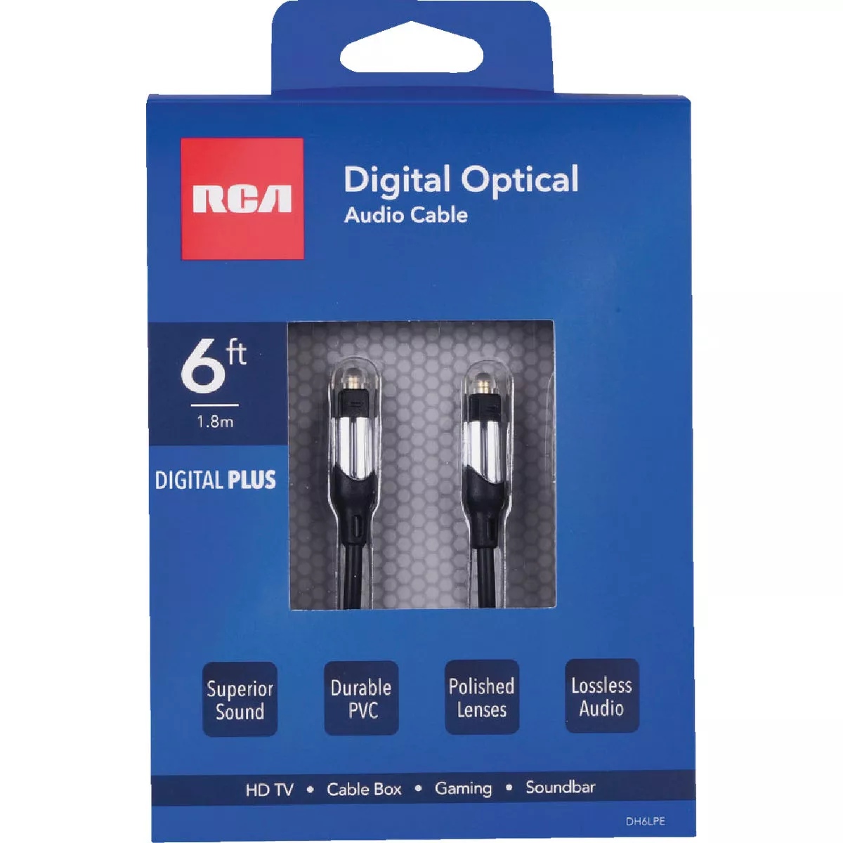 RCA 6 Ft. Gray Audio Optical Cable