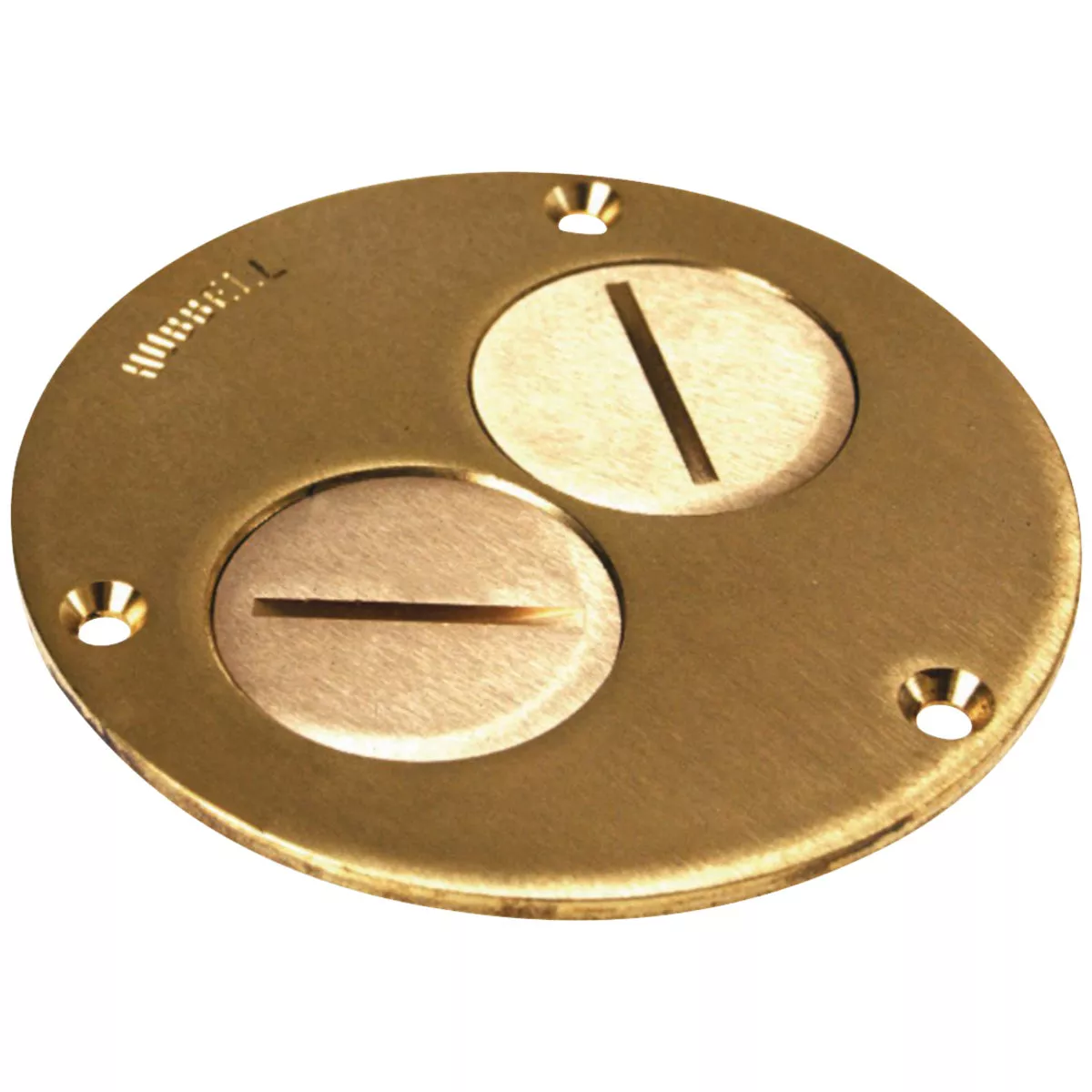 Steel City Brass Polished Brass 4-1/4 In. Floor Outlet Cover Plate