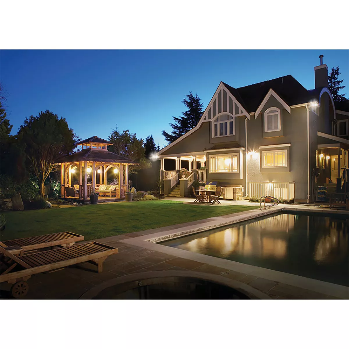 Halo Black Motion Sensing Dusk To Dawn Incandescent Floodlight Fixture - photo 4