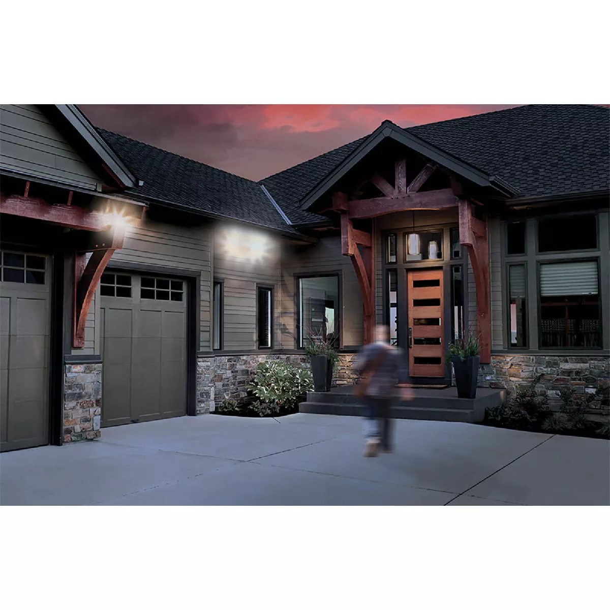 Halo Black Motion Sensing Dusk To Dawn Incandescent Floodlight Fixture - photo 5