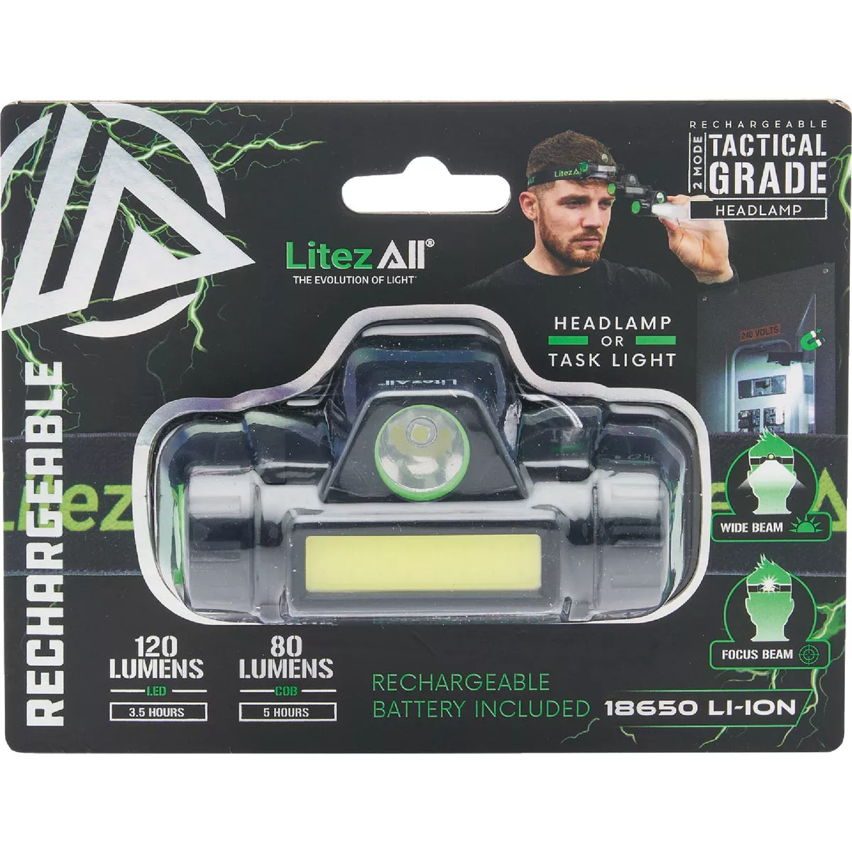 LitezAll 120 Lm. Rechargeable Dual Mode Headlamp - photo 2
