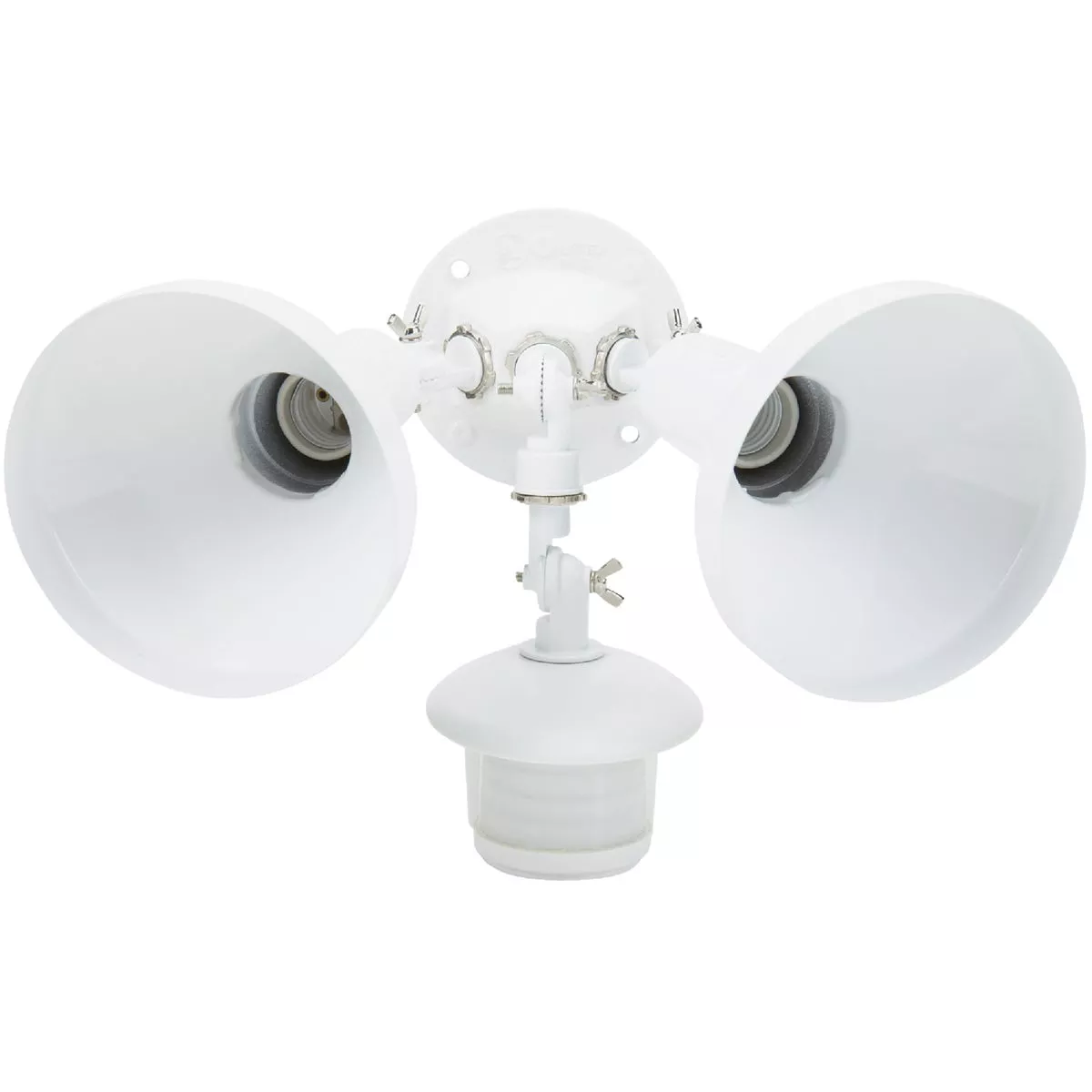 White Motion Sensing Dusk To Dawn Incandescent Floodlight Fixture - photo 2