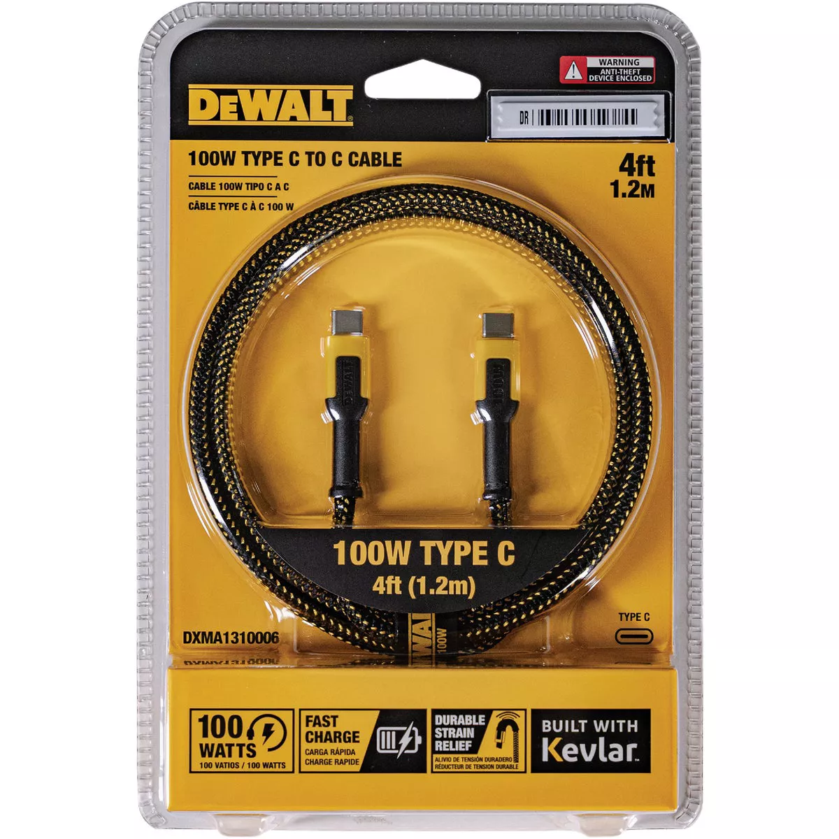 DEWALT 4 Ft. 100W Type-C to Type-C Cable - photo 2