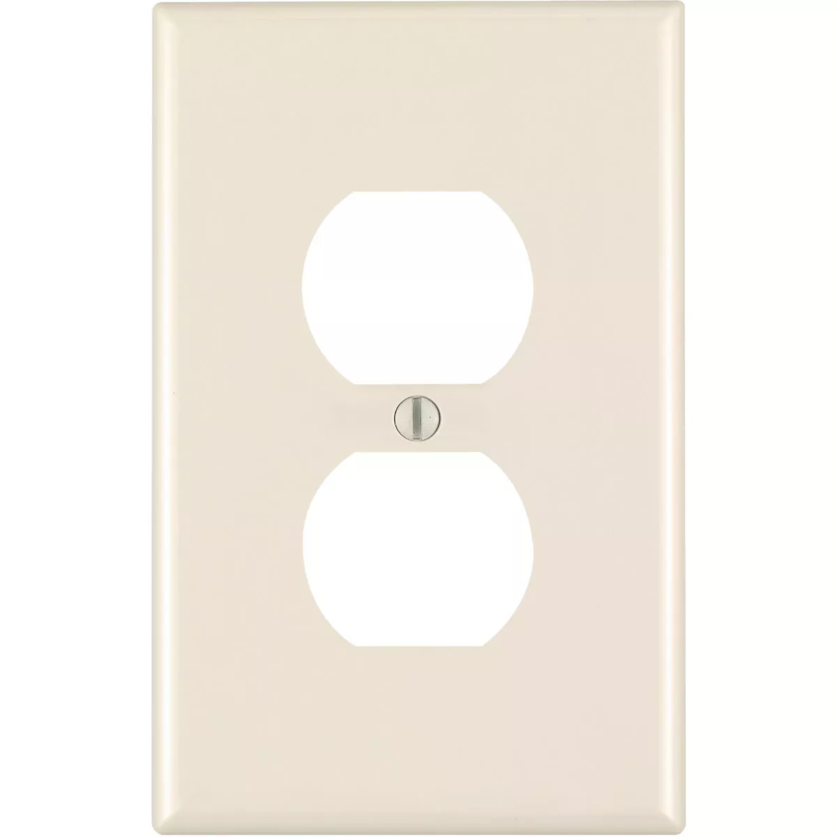 Leviton Mid-Way 1-Gang Thermoplastic Nylon Outlet Wall Plate, Light Almond