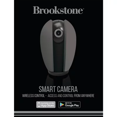 Brookstone Plug In Indoor White Pan Tilt WiFi Security Camera