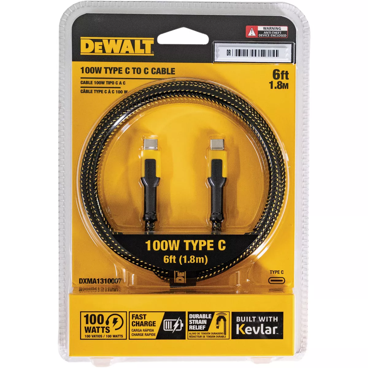 DEWALT 6 Ft. 100W Type-C to Type-C Cable - photo 2