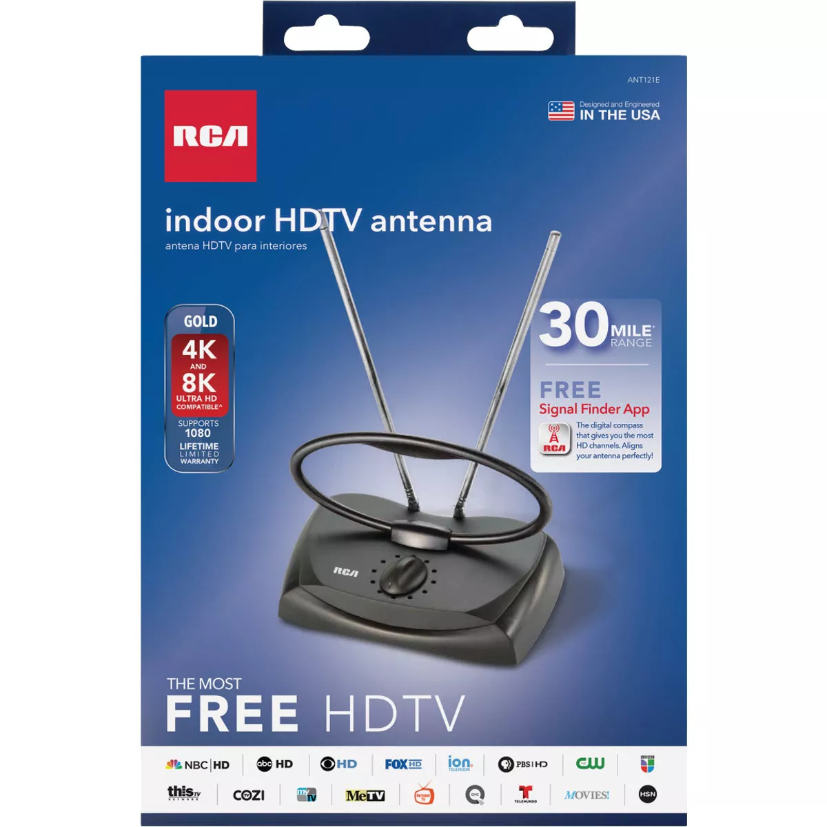 RCA Adjustable Black 8.75 In. Indoor Antenna - photo 2