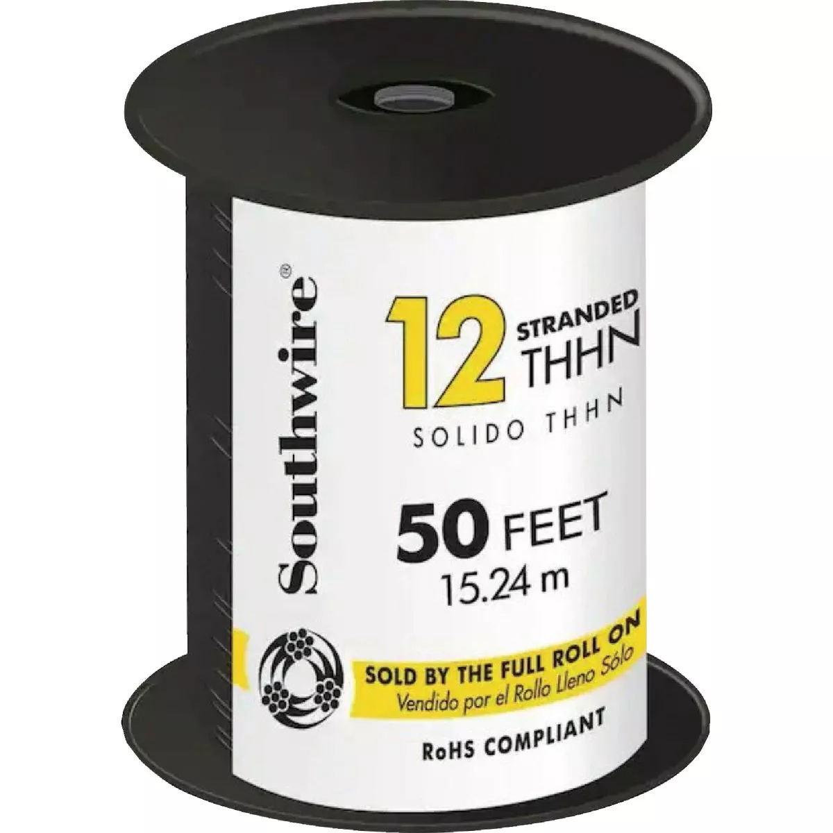 Southwire SIMpull 50 Ft. 12 AWG Stranded Black THHN Electrical Wire