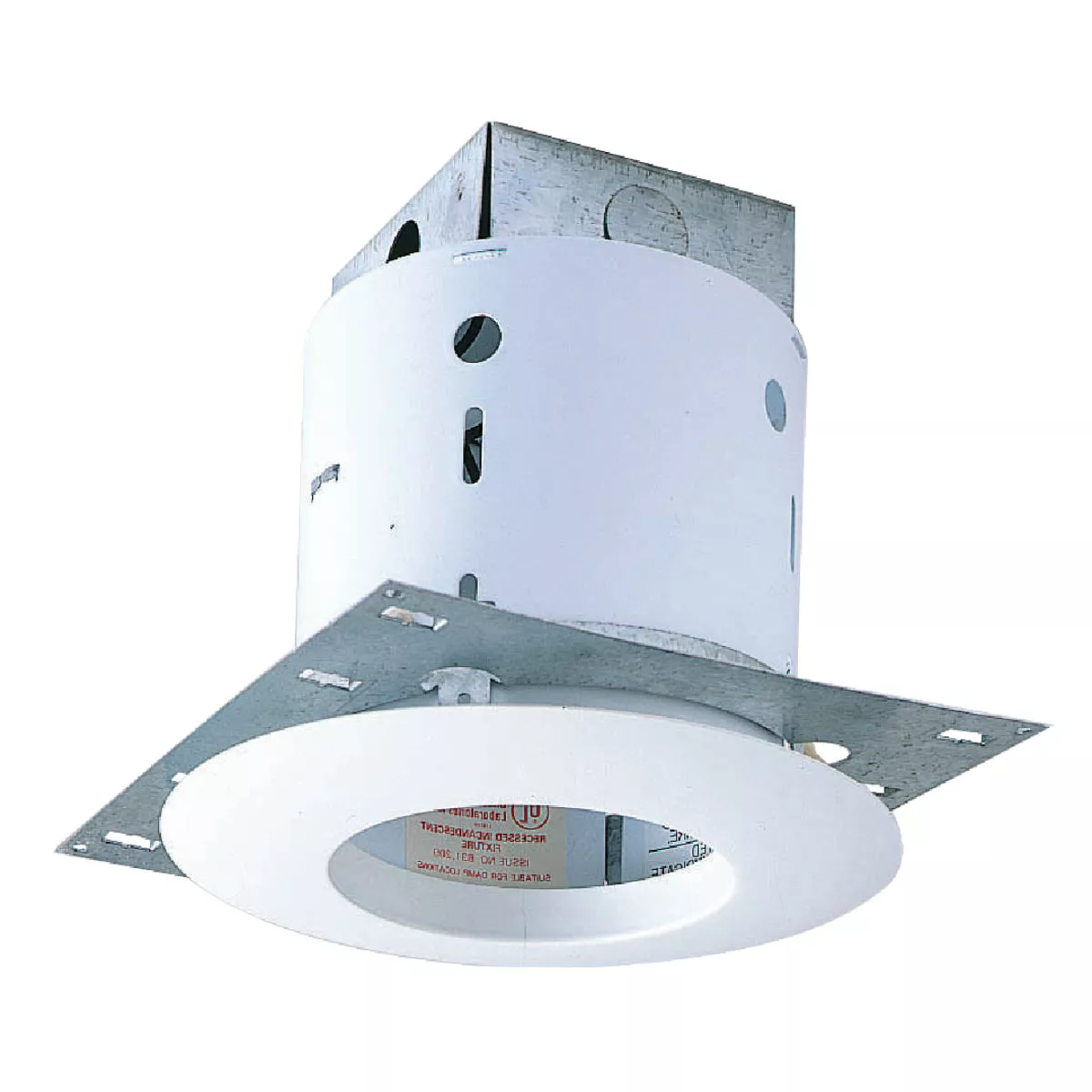 Thomas 5 In. New Construction/Remodel Non-IC Rated White Open Trim Recessed Light Kit
