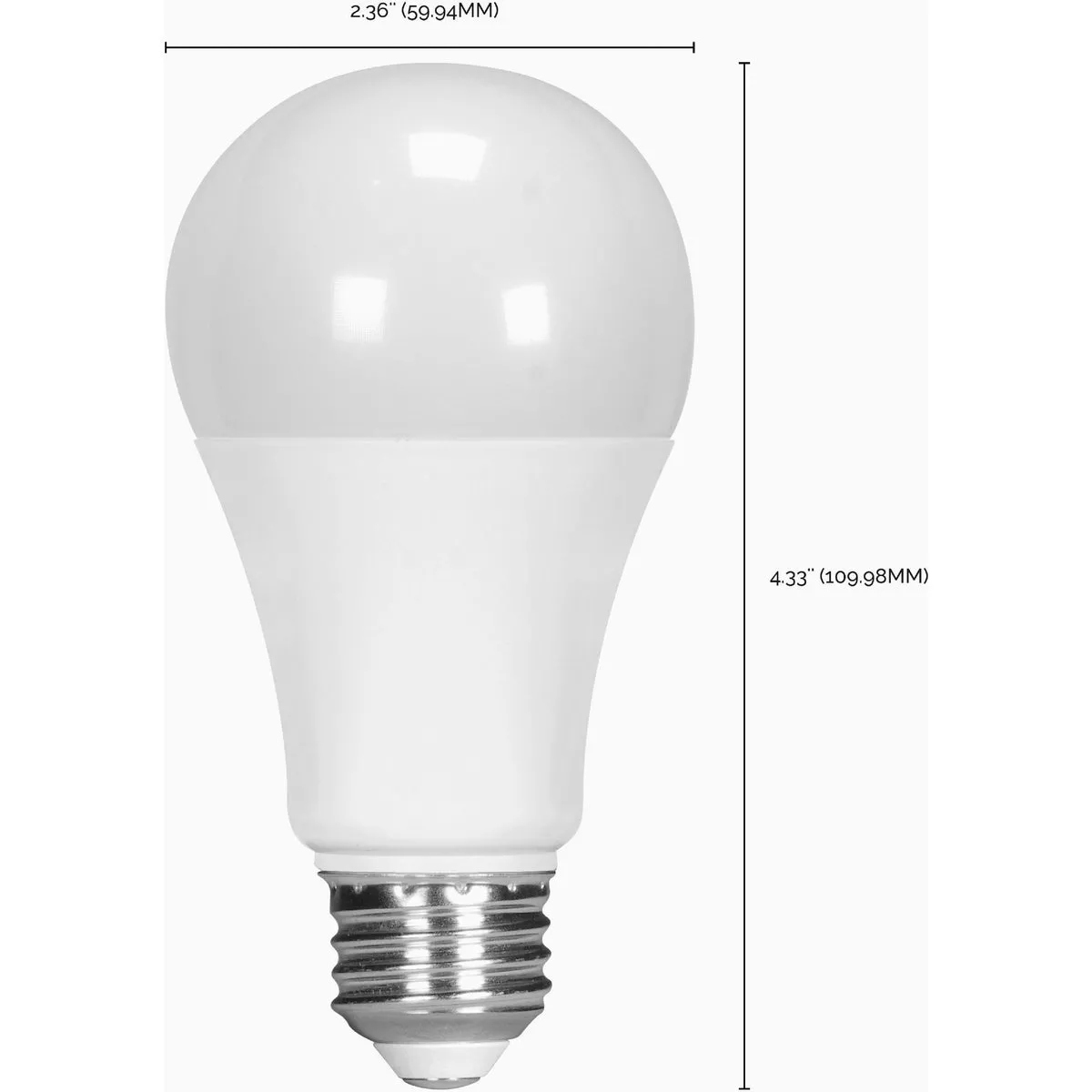 Satco 75W Equivalent Natural Light A19 Medium Dimmable LED Light Bulb - photo 2
