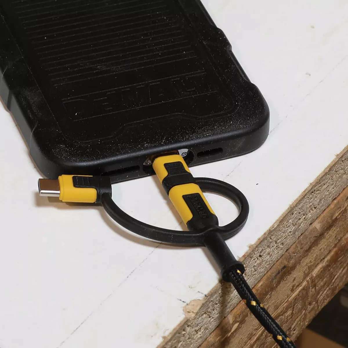 DEWALT 3-In-1 6 Ft. Lightning, Type-C, & Micro-USB Reinforced Cable - photo 3