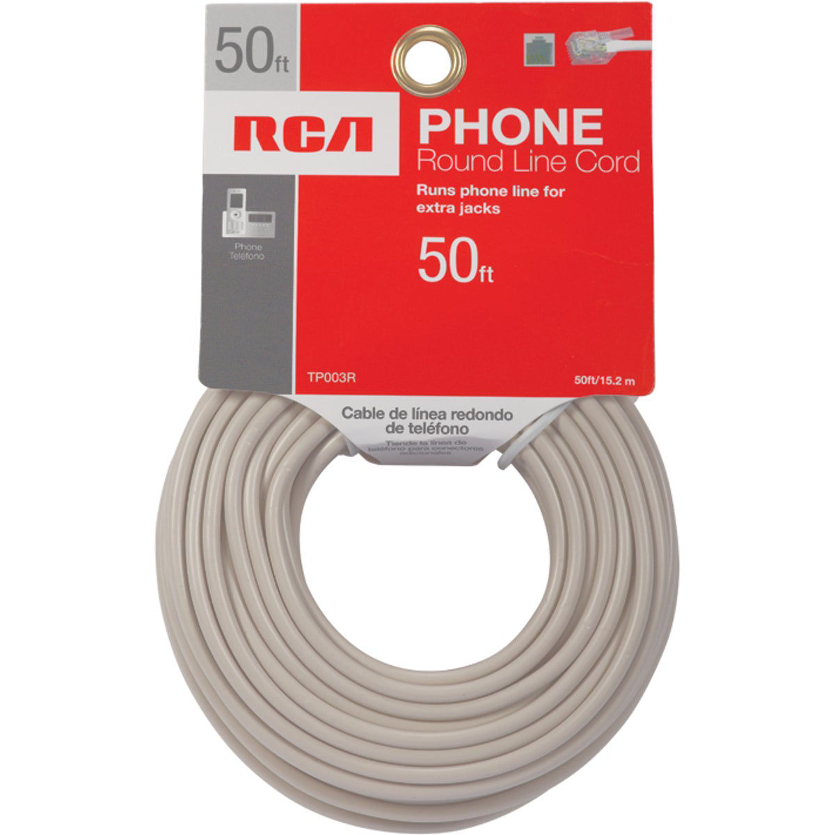 RCA 50 Ft. Ivory Phone Wire Do it Best