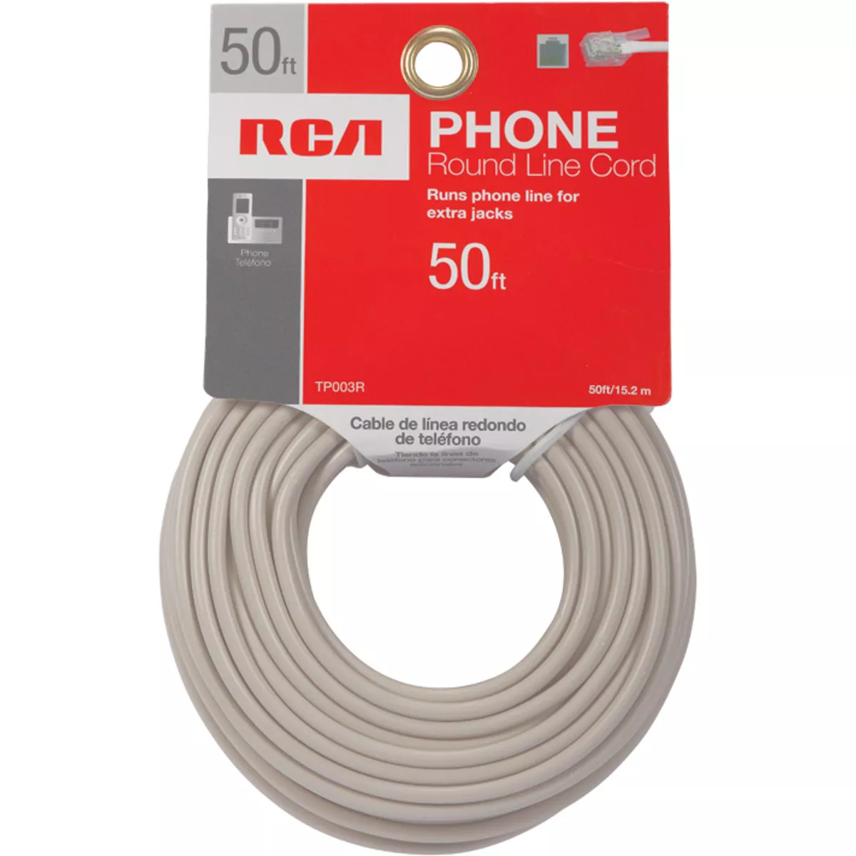 RCA 50 Ft. Ivory Phone Wire